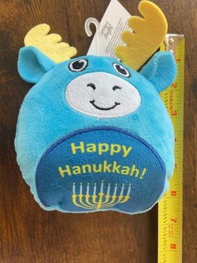 NEW Merry & Bright Happy Hanukkah Moose Dog Toy
